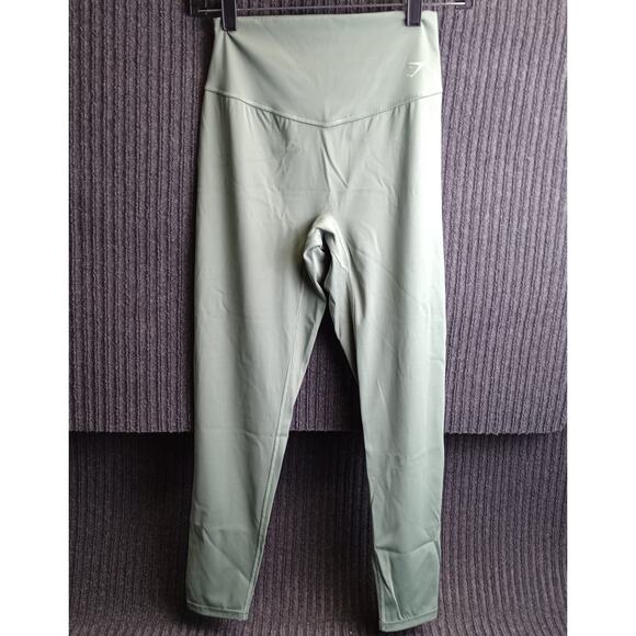 Gym Shark Elevate Women High Waist Leggings Green - Picture 1 of 7